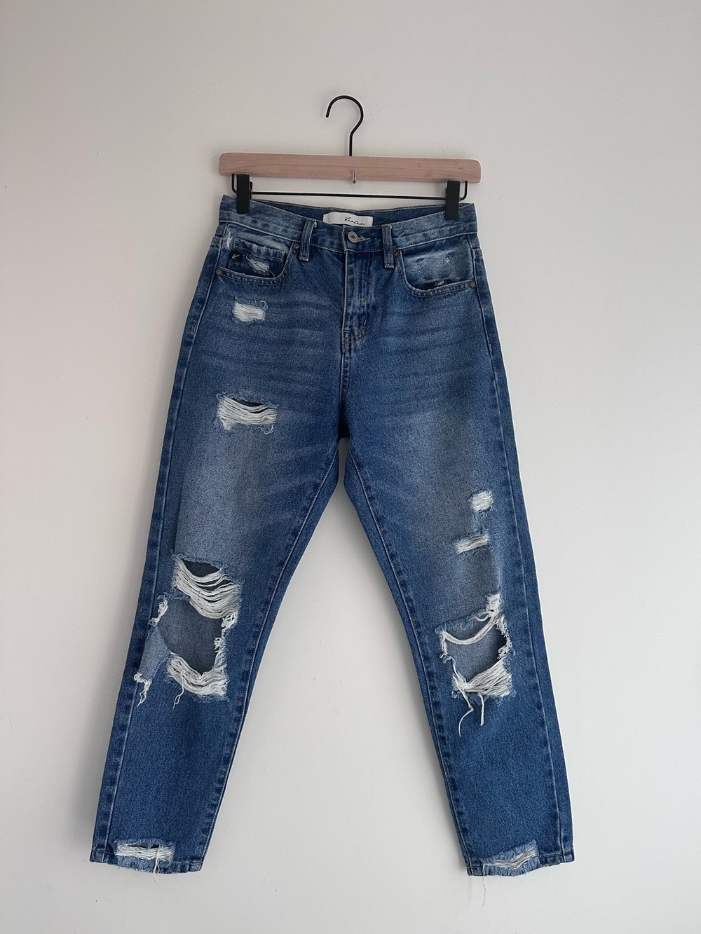 KanCan Blue Distressed Boyfriend Jeans